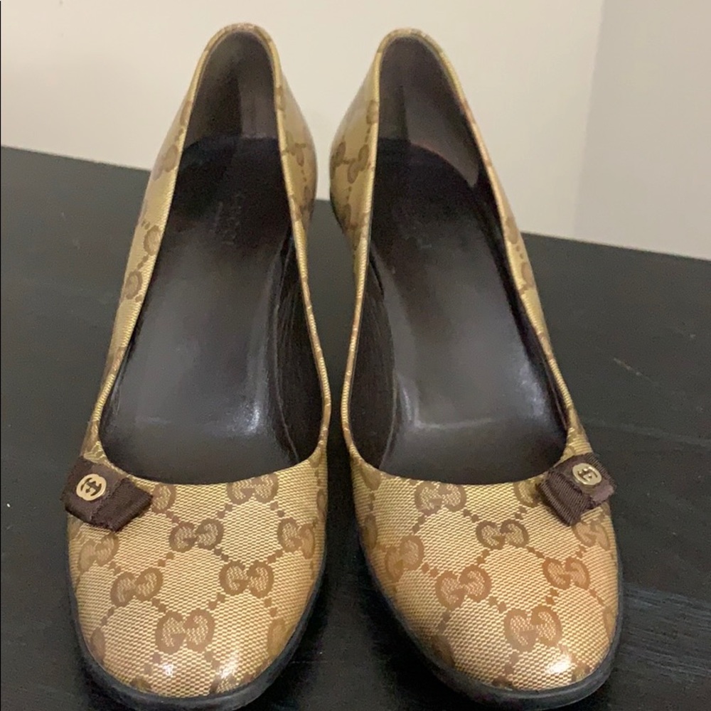 Gucci Duchessa Small Boston Brown Heels
